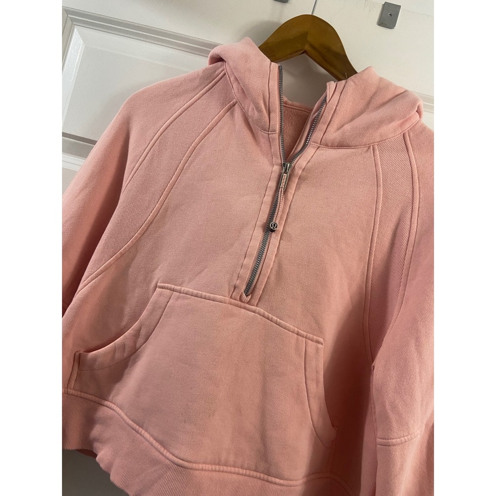 Lululemon Scuba Oversized 1/2 Zip Hoodie Pink Peach M/L Yoga athleisure
Gym